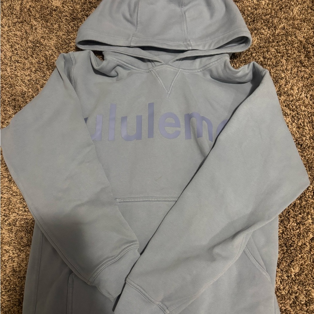 lululemon athletica light blue hoodie